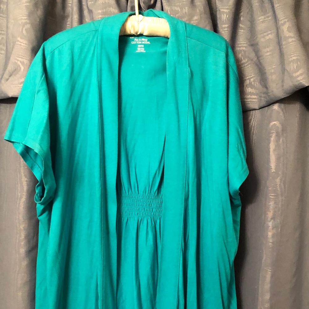 Lane Bryant open front over piece